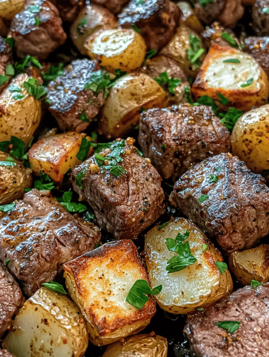 If you’re on the hunt for a quick and hearty meal that packs a flavorful punch, look no further than Garlic Butter Steak Bites and Potatoes. This dish seamlessly combines succulent steak bites with crispy roasted potatoes, all enveloped in a rich garlic butter sauce that’s sure to tantalize your taste buds. Whether you’re cooking for a family dinner or entertaining guests, this recipe is both satisfying and easy to prepare, making it an ideal choice for home cooks who want a delicious meal without spending hours in the kitchen.