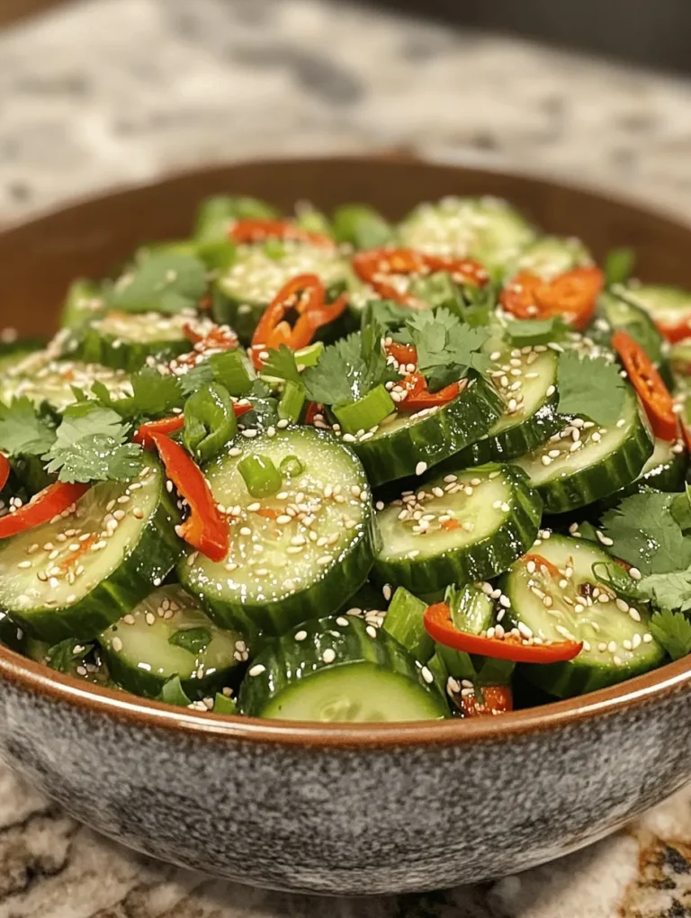 Salads have long been a staple in various culinary traditions, offering a refreshing and nutritious way to enjoy a variety of ingredients. In Asian cuisine, salads are often celebrated for their vibrant flavors, textures, and health benefits. One standout dish that embodies these qualities is the Crunchy & Zesty Asian Cucumber Salad. This delightful salad not only captivates with its crispness but also serves as a versatile accompaniment for countless occasions—from summer barbecues to elegant dinner parties.