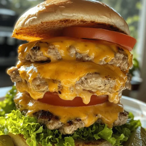 Burgers are a beloved staple in many households, celebrated for their incredible versatility and the ability to cater to diverse tastes. From classic beef patties to creative vegetarian options, burgers can easily be adapted to suit any occasion or palate. Among the myriad of burger variations, the Cheddar Ranch Chicken Burger stands out as a delightful twist. This recipe combines the lean goodness of ground chicken with the rich, bold flavors of sharp cheddar cheese and zesty ranch dressing, creating a mouthwatering experience that will elevate your burger game.