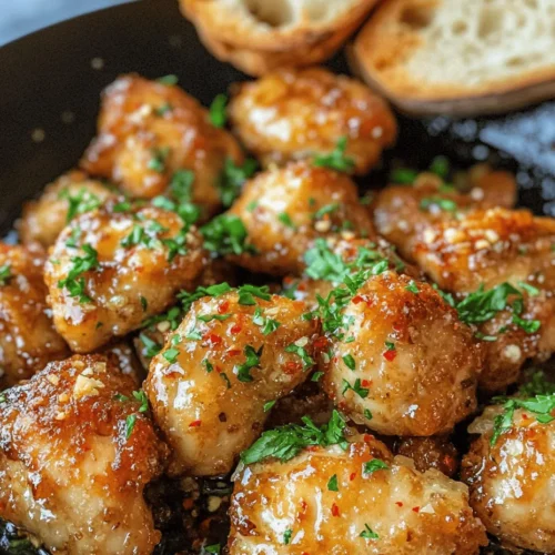 If you're looking for a dish that combines rich flavors with ease of preparation, look no further than Garlic Butter Chicken Bites. This delightful recipe is perfect for weeknight dinners when time is of the essence but flavor is still a priority. With succulent pieces of chicken enveloped in a luscious garlic butter sauce, this dish is sure to impress your family and friends, making it an ideal choice for entertaining guests or simply enjoying a cozy night in.
