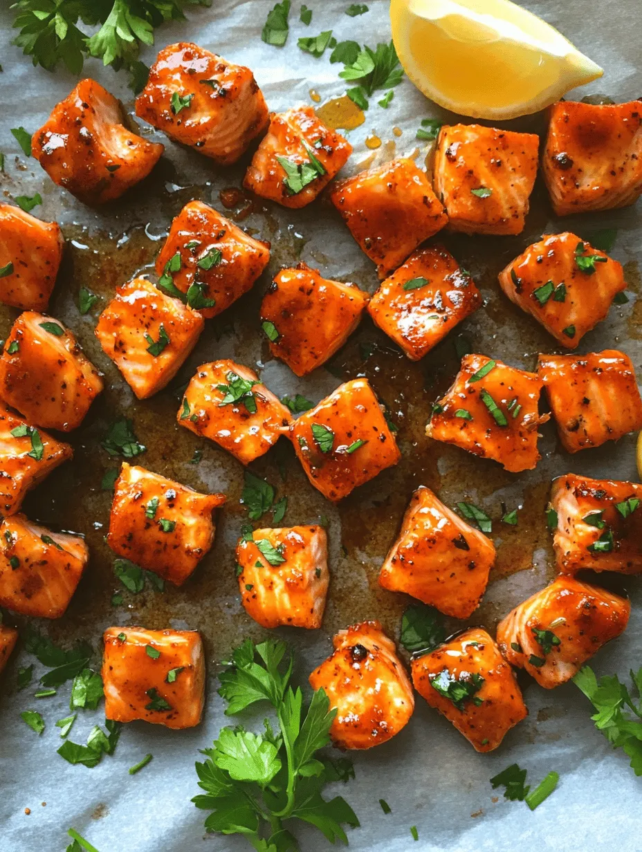 The beauty of this recipe lies in its versatility. Salmon is not only a delectable protein choice, but it is also packed with health benefits. Rich in omega-3 fatty acids, high-quality protein, and essential vitamins and minerals, salmon serves as a nutritious option for those looking to incorporate healthier ingredients into their meals. The combination of sweet, spicy, and savory flavors in these salmon bites makes them an exciting addition to any appetizer spread, and they can easily double as a satisfying snack.