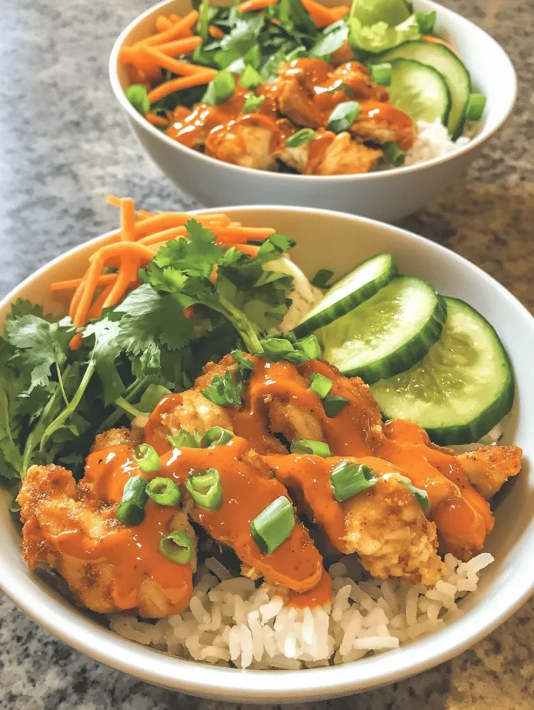 Bang Bang Chicken Bowls are a vibrant, mouthwatering dish that has taken the culinary world by storm. Originating from Asian cuisine, this dish combines succulent chicken with an explosion of flavors, making it a favorite among food enthusiasts. The allure of Bang Bang Chicken Bowls lies not only in their irresistible taste but also in their versatility; they can be easily adapted to suit various dietary preferences and are perfect for family dinners or meal prep.