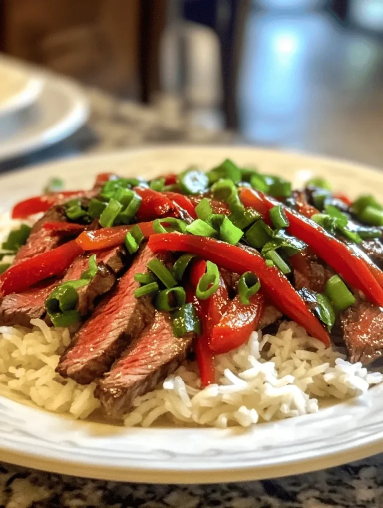 If you're searching for a quick, delicious meal that packs a punch of flavor, look no further than Sizzling Pepper Steak with Onions. This delectable dish combines juicy beef with the vibrant crunch of bell peppers and the sweetness of onions, all brought together in a savory sauce that will tantalize your taste buds. The appeal of this recipe lies not only in its rich and satisfying flavors but also in its simplicity, making it an ideal option for busy weeknights or impressing guests at a dinner party.