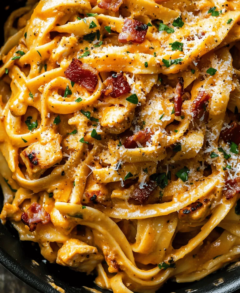Chicken Carbonara is a beloved classic Italian dish that effortlessly combines simplicity with rich, comforting flavors. Originating from the heart of Italy, this dish has gained immense popularity around the world for its creamy texture and satisfying taste. The beauty of Chicken Carbonara lies in its versatility; whether you’re hosting a family gathering or looking for a quick weeknight dinner, this dish serves as a perfect solution. Imagine the warmth of a home-cooked meal, where fresh ingredients come together to create something truly special. The satisfaction of making this dish from scratch, with its delightful aromas wafting through the kitchen, is an experience that transcends mere cooking—it’s a celebration of culinary art.