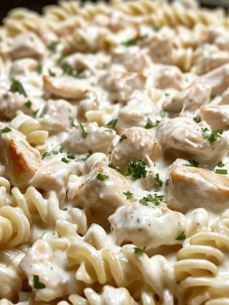 Welcome to the delicious world of Creamy Garlic Butter Chicken & Rotini in Parmesan Sauce, a dish that tantalizes your taste buds and warms your heart. This recipe is a delightful blend of tender chicken, al dente rotini pasta, and a rich, creamy sauce that makes each bite feel like a comforting hug. The combination of flavors and textures in this dish creates a symphony of satisfaction, making it an ideal choice for both a quick weeknight dinner and a special occasion.