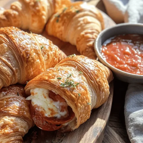 Croissants are more than just pastries; they are a symbol of culinary artistry and indulgence. Originating from France, these flaky, buttery delights have captured hearts and taste buds around the world. Their versatility makes them perfect for both sweet and savory applications, allowing chefs and home cooks alike to experiment with a myriad of fillings and toppings. One such delightful creation is the Mozzarella Pepperoni Croissant Rolls, a mouthwatering fusion of classic flavors that brings together the rich essence of mozzarella and the zesty kick of pepperoni, all wrapped within a buttery crescent roll dough.