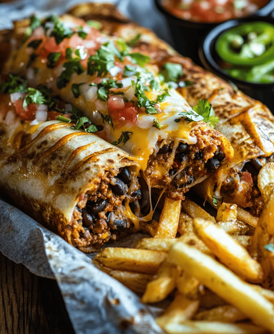 If you're searching for a comforting dish that brings together the best of both worlds—savory burritos and crispy fries—look no further than cheesy beef burritos with crispy fries. This delightful fusion not only satisfies your hunger but also tantalizes your taste buds with a medley of flavors and textures. Ideal for family dinners or casual gatherings with friends, these burritos pack a punch of flavor that makes them a beloved choice among both kids and adults alike.