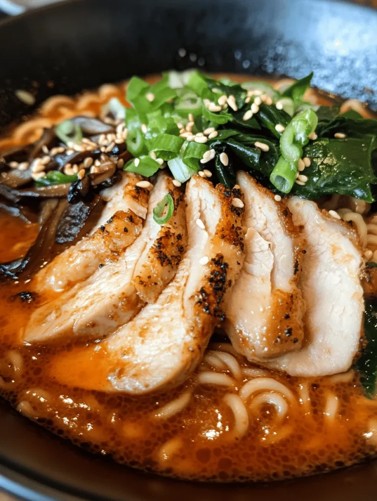 Ramen, a dish that transcends geographical boundaries, has become a beloved staple in many cultures around the world. Its versatile nature allows for countless variations, each reflecting the local tastes and traditions. At the heart of this culinary phenomenon lies the comforting bowl of noodles that can range from simple broths to complex, layered flavors. Among the myriad of ramen recipes available, one stands out for its bold flavors and satisfying texture: Fiery Chicken Ramen with Creamy Garlic Sauce. This dish skillfully marries the heat of spices with the soothing creaminess of garlic, creating a delightful meal that is both comforting and invigorating.