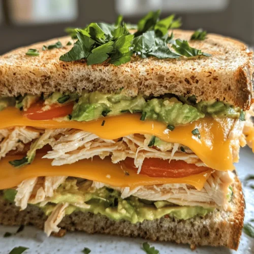 The Chicken Avocado Melt Sandwich is a delightful fusion of flavors and textures that has captured the hearts of food enthusiasts everywhere. This scrumptious sandwich combines tender shredded chicken with creamy avocado, all topped with melted cheese and nestled between slices of hearty whole grain bread. As a delicious and nutritious meal option, it offers a satisfying experience whether enjoyed for lunch, dinner, or as a quick snack.