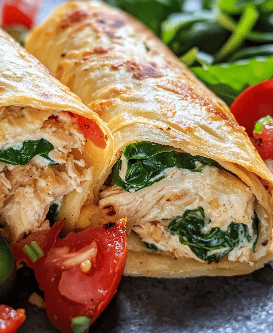If you're searching for a quick and satisfying meal that doesn't compromise on flavor, look no further than Cheesy Garlic Chicken Wraps. This dish combines tender chicken, gooey cheese, and aromatic garlic, all wrapped in a soft tortilla, creating a delightful explosion of taste in every bite. Whether you’re juggling a busy family schedule, meal prepping for the week, or simply craving a comforting dish, these wraps are a fantastic option that can be prepared in a flash.