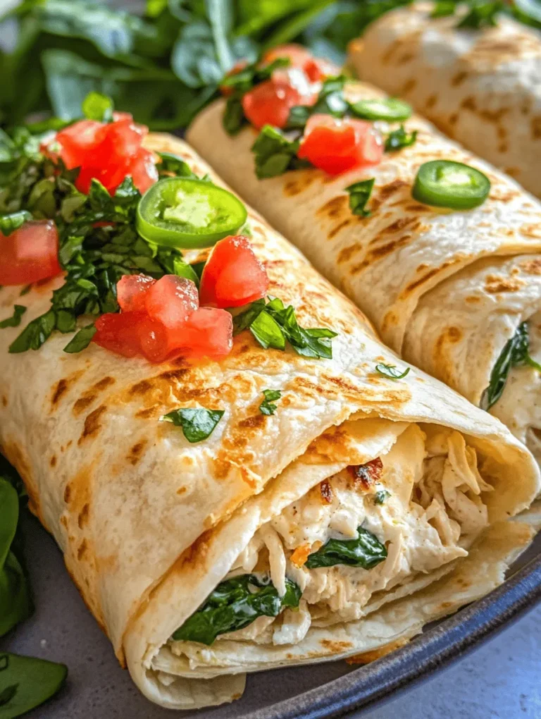 If you're searching for a quick and satisfying meal that doesn't compromise on flavor, look no further than Cheesy Garlic Chicken Wraps. This dish combines tender chicken, gooey cheese, and aromatic garlic, all wrapped in a soft tortilla, creating a delightful explosion of taste in every bite. Whether you’re juggling a busy family schedule, meal prepping for the week, or simply craving a comforting dish, these wraps are a fantastic option that can be prepared in a flash.