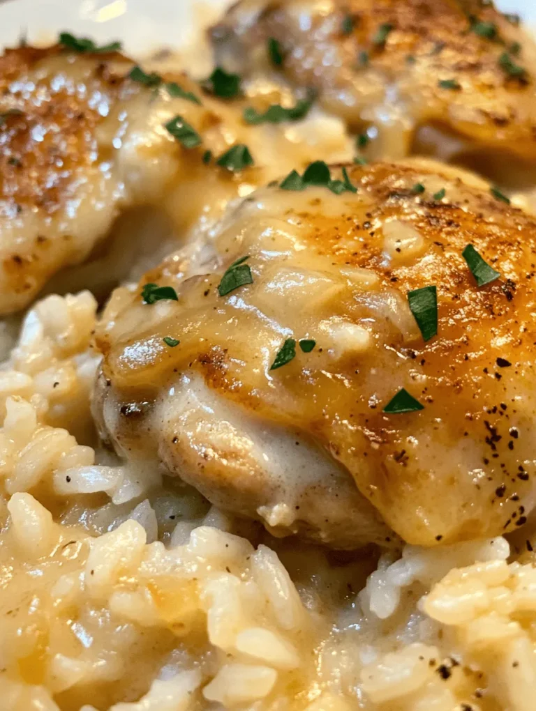 Creamy Smothered Chicken and Rice is a quintessential one-pot meal that offers a warm embrace with every bite. This comforting dish combines tender chicken thighs, fluffy rice, and a rich, creamy sauce that brings together an array of flavors. Perfect for busy weeknights or family gatherings, it provides both simplicity and satisfaction, making it an ideal choice for those looking to serve a hearty meal without the hassle of multiple pots and pans. The allure of Creamy Smothered Chicken and Rice lies not only in its taste but also in its ability to gather loved ones around the dining table, sharing moments and memories.