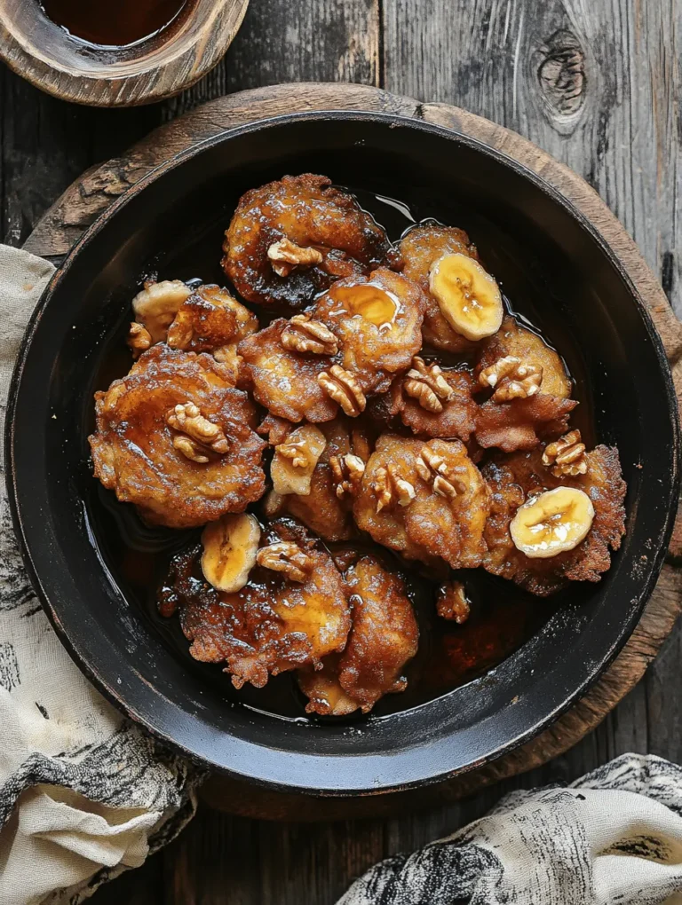 Banana fritters are a delightful treat that combines the natural sweetness of ripe bananas with a crispy golden exterior. These pancakes, deep-fried to perfection, are not just a culinary indulgence; they are a versatile dish that can be enjoyed at any time of the day. Whether you’re looking for a comforting breakfast, a delightful snack, or a simple dessert to satisfy your sweet tooth, banana fritters fit the bill. Their easy preparation and the use of common pantry ingredients make them an accessible recipe for both novice cooks and seasoned chefs.