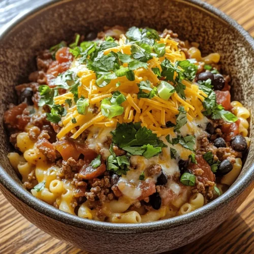 Chili Mac Delight is the ultimate comfort food that brings together the hearty flavors of chili and the comforting texture of macaroni. This delightful dish combines the zestiness of chili with the creamy, cheesy goodness of macaroni, creating a satisfying meal that is a favorite among families and food lovers alike. Its origins can be traced back to the need for a hearty, filling meal in one pot, making it a go-to option for busy weeknights or lazy weekends. Not only is it easy to prepare, but it is also packed with protein and delicious spices that make it a family favorite. Whether you’re looking for a quick weeknight dinner solution or a dish to impress guests at a gathering, this recipe promises satisfaction and warmth in every bite.
