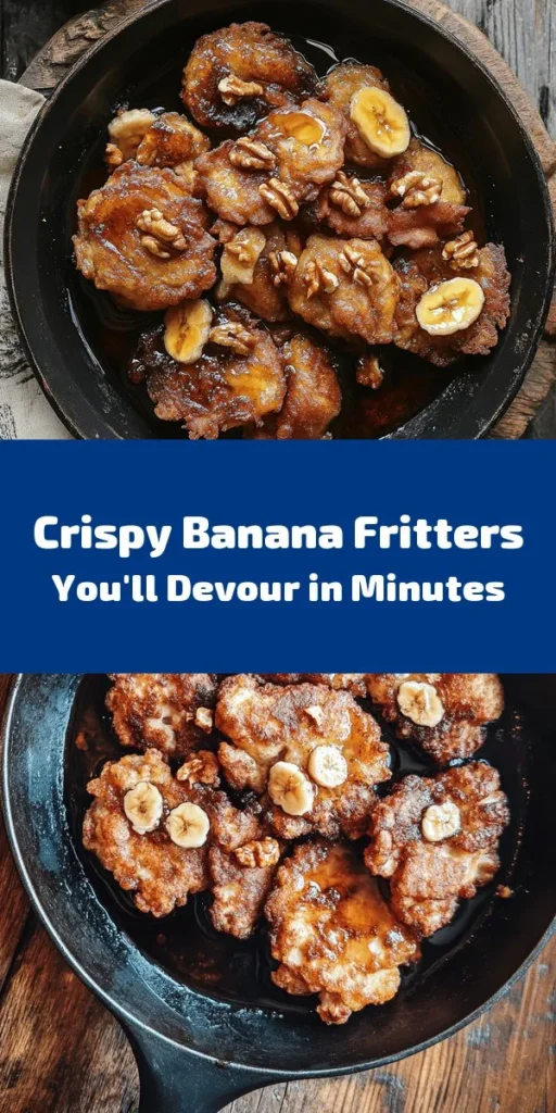 Indulge in the deliciousness of Sizzling Skillet Banana Fritters! These easy-to-make treats blend ripe bananas with a simple batter for a crispy outside and soft interior. Perfect for breakfast or a sweet snack, they can be served drizzled with maple syrup or honey for extra flavor. With just a few ingredients like flour, milk, and chopped nuts, you'll have a delightful dish that’s sure to impress family and friends. Enjoy warm for the best taste!