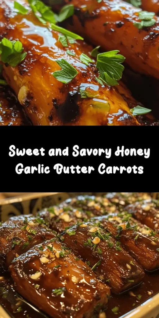 Elevate your side dish game with these delicious Honey Garlic Butter Roasted Carrots! This simple recipe combines sweet honey, savory garlic, and fresh thyme to create a mouthwatering glaze that'll make your taste buds dance. Perfectly roasted until tender and caramelized, these carrots are easy to prepare in just 35 minutes. Ideal for family dinners or gatherings, they’ll be a hit on any table. Don’t forget to sprinkle with fresh parsley for a pop of color!