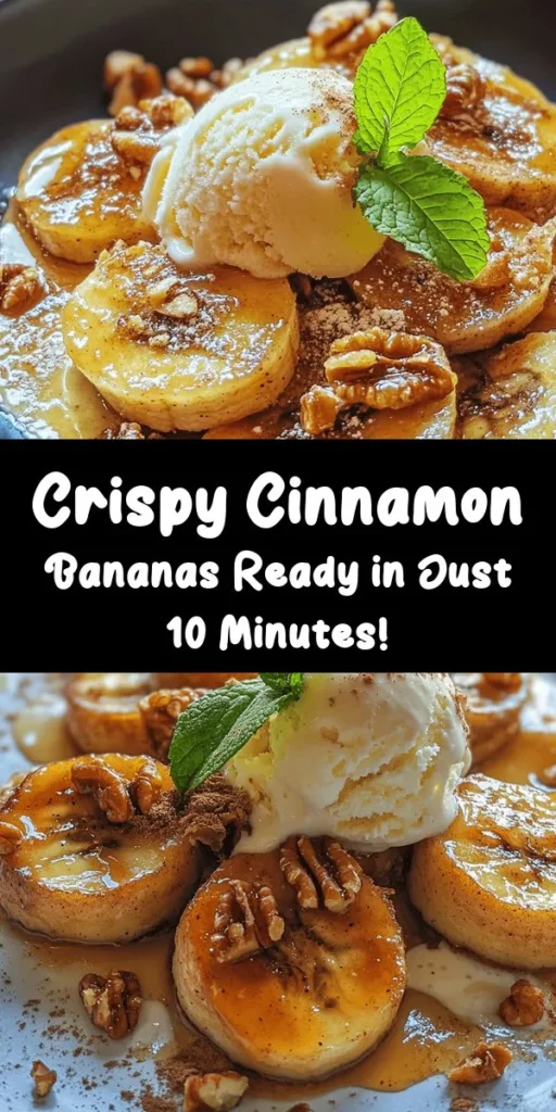 Indulge in the delightful flavors of Sweet & Spiced Pan Fried Cinnamon Bananas! This quick and easy recipe combines ripe bananas with a buttery, sugary cinnamon glaze for a heavenly treat. In just 10 minutes, you can whip up this delicious dessert, perfect for a snack or a special occasion. Serve them warm with a scoop of vanilla ice cream or a sprinkle of nuts and mint for an extra touch. Perfectly sweet and spiced, it’s a dish to satisfy any sweet tooth!