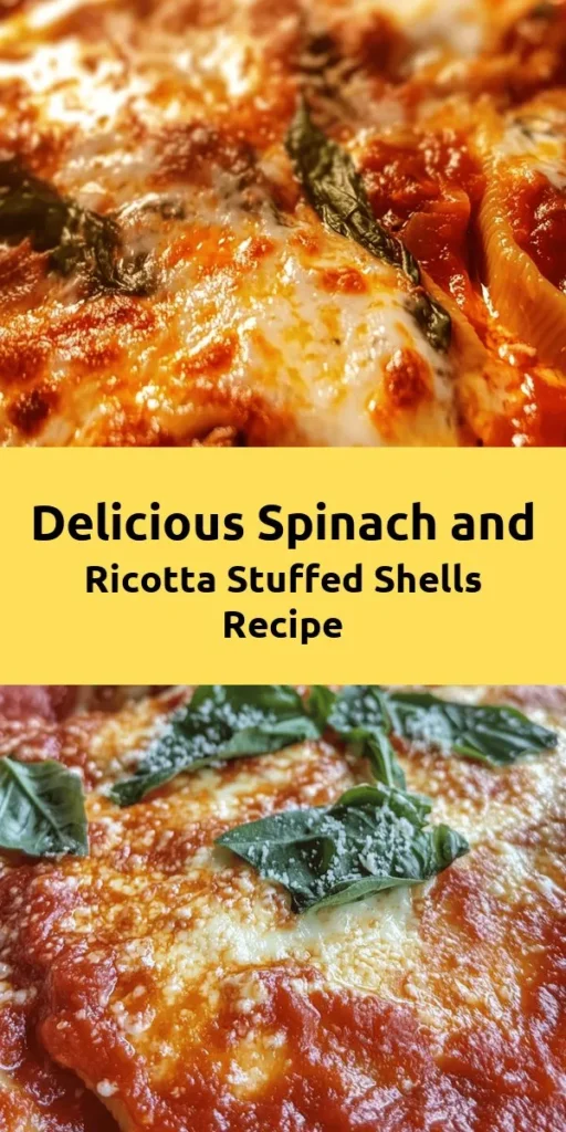 Indulge in these Easy Spinach & Ricotta Stuffed Shells, perfect for a cozy dinner! With a flavorful filling of ricotta, fresh spinach, and two types of cheese, this dish is a hit with the whole family. Simply cook the pasta, mix the filling, stuff the shells, and bake with marinara sauce. In under an hour, you’ll have a creamy, cheese-filled delight ready to be served, topped with fresh basil for an extra touch. Enjoy a comforting meal any night of the week!