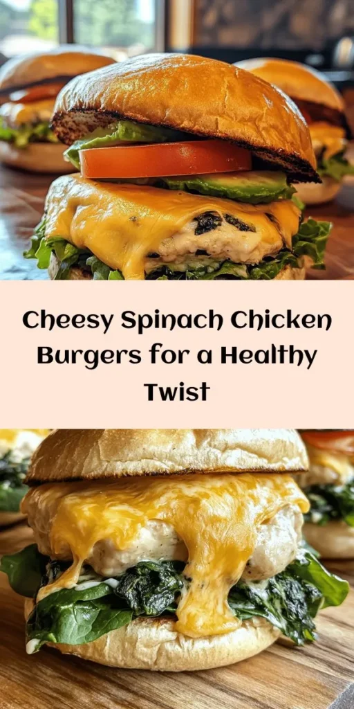 Make mealtime exciting with these delicious White Cheddar and Spinach Chicken Burgers! Packed with flavor from fresh spinach, creamy white cheddar, and savory spices, these juicy chicken patties are perfect for a weeknight dinner or weekend BBQ. Easy to prepare in just 30 minutes, they fit perfectly on whole grain buns and can be topped with fresh veggies and your favorite sauces. Serve them up with sweet potato fries or a vibrant salad for a complete meal that everyone will love!