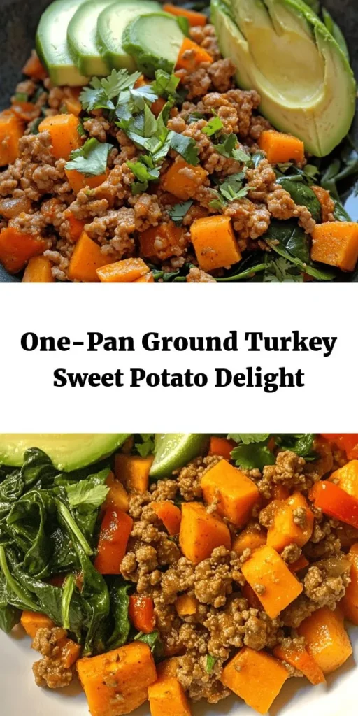 Transform your weeknight dinners with this delicious Ground Turkey Sweet Potato Skillet! This one-pan meal combines lean ground turkey, tender sweet potatoes, and vibrant veggies for a hearty dish that's packed with flavor and nutrients. Seasoned with paprika, cumin, and chili powder, it’s a comforting yet healthy choice. Perfect for busy nights, it’s ready in under 30 minutes. Top with avocado, cilantro, and lime for an extra zing! Enjoy this easy, nutritious recipe that the whole family will love.