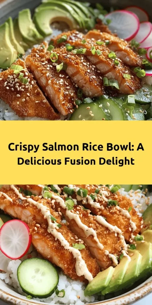 Elevate your dinner with this delicious crispy salmon and rice bowl! Perfect for sushi lovers, this easy recipe features beautifully cooked salmon fillets served over seasoned sushi rice. Add creamy avocado, crunchy cucumber, and fresh radishes for the perfect balance of flavors and textures. Ready in just 40 minutes, it’s an ideal meal for a cozy night in. Don’t forget the sesame seeds and optional nori for a finishing touch!