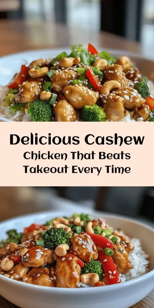 Get ready to elevate your weeknight dinners with this Better-Than-Takeout Cashew Chicken! In just 30 minutes, you can whip up tender chicken, crunchy cashews, and fresh veggies all tossed in a savory sauce. Perfect served over rice or quinoa, this dish is bursting with flavor and sure to impress. Easy to make and loaded with wholesome ingredients, it’s a healthier twist on your favorite takeout. Give it a try and enjoy homemade goodness!