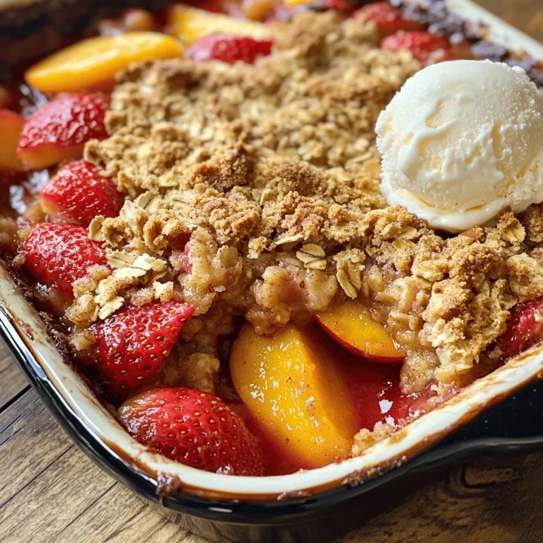As the seasons shift and summer approaches, there’s nothing quite like indulging in a dessert that captures the essence of fresh, sun-ripened fruit. Enter the Strawberry Peach Crisp Delight—a delightful medley of juicy strawberries and peaches, harmoniously baked under a golden, crumbly topping. This seasonal dessert not only tantalizes the taste buds but also evokes the comforting nostalgia of summer picnics and family gatherings. The combination of sweet strawberries and succulent peaches creates a flavor profile that is both refreshing and indulgent, making it a perfect treat for warm weather.