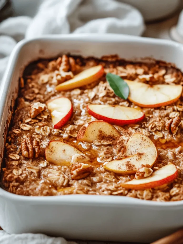 Breakfast is often touted as the most important meal of the day, and for good reason. It sets the tone for your morning, fuels your body, and can significantly impact your energy levels and mood throughout the day. As we become increasingly aware of the importance of nutrition, many are seeking options that not only taste great but also provide essential nutrients. Enter the irresistible Healthy Apple Oatmeal Breakfast Bake, a delicious and wholesome alternative that checks all the boxes for a nourishing start to your day.
