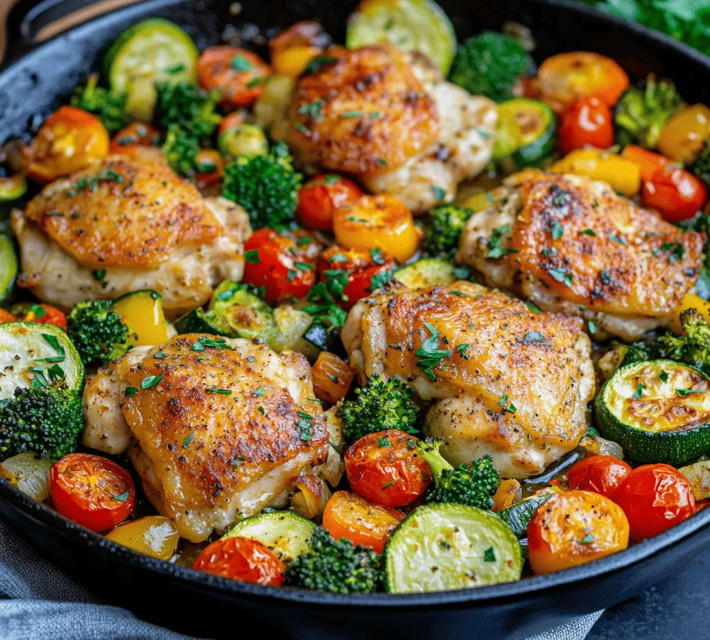 In today’s fast-paced world, one-pot meals have become a go-to solution for busy home cooks looking to save time without sacrificing flavor or nutrition. The appeal of these meals lies not only in their convenience but also in the minimal cleanup they require, allowing you to spend less time washing dishes and more time enjoying your delicious creations with family and friends. One such delightful dish is the <strong>One Pot Chicken and Vegetables Skillet Delight</strong>, a vibrant and nutritious recipe that seamlessly combines protein and vegetables in a single skillet.” /></p>
</p>
<p>Cooking vegetables to the right texture is crucial not only for enhancing the overall appeal of your dish but also for preserving their nutrients. Overcooking vegetables can lead to a mushy texture and nutrient loss, which diminishes their health benefits. When preparing the One Pot Chicken and Vegetables Skillet Delight, pay attention to the cooking times for each vegetable. For instance, broccoli takes about 5-7 minutes to become tender yet crisp, while bell peppers and carrots may need a few extra minutes. Aim for a vibrant color and a slight crunch to ensure that the vegetables retain their nutrients and add a satisfying texture to the dish.</p>
</p>
<h3>Combining Ingredients for Flavor Integration</h3>
</p>
<p>To create a harmonious dish, it’s essential to combine the chicken and vegetables effectively. Start by searing the chicken in the skillet to develop a golden-brown crust, which not only adds flavor but also locks in moisture. Once the chicken is cooked through, remove it from the skillet and set it aside.</p>
</p>
<p>Next, add the vegetables to the same skillet, allowing them to absorb the remaining flavors. The fond (the browned bits stuck to the pan) will enhance the taste of the vegetables, creating a delicious flavor base. Stir frequently, ensuring that all vegetables are evenly coated in the juices and seasonings. After the vegetables have softened slightly, return the chicken to the skillet, mixing everything together. This step is crucial for integrating the flavors and ensuring that each bite delivers a balance of protein and vegetables.</p>
</p>
<h3>Serving Suggestions and Variations</h3>
</p>
<p>The One Pot Chicken and Vegetables Skillet Delight is versatile and can be served in various ways, appealing to a wide range of palates.</p>
</p>
<h4>Serving on Its Own</h4>
</p>
<p>One of the dish’s standout features is its standalone appeal. With robust flavors from the seasoned chicken and the freshness of the vegetables, it makes for a satisfying meal on its own. Simply portion out the chicken and vegetables into bowls and enjoy. This simplicity allows the dish’s flavors to shine, making it a quick weeknight dinner option that doesn’t compromise on taste.</p>
</p>
<h4>Low-Carb Options: Serving with Cauliflower Rice</h4>
</p>
<p>For those following a low-carb diet, pairing the One Pot Chicken and Vegetables Skillet Delight with cauliflower rice is an excellent option. Cauliflower rice is a fantastic alternative to traditional rice, providing a similar texture while significantly reducing carbohydrate content. To prepare cauliflower rice, simply pulse fresh cauliflower florets in a food processor until they reach a rice-like consistency, then sauté them for a few minutes until tender. The mild flavor of cauliflower rice complements the dish beautifully, allowing the flavors of the chicken and vegetables to take center stage while keeping the meal light and nutritious.</p>
</p>
<h4>Vegetarian Alternatives</h4>
</p>
<p>If you’re looking to create a vegetarian version of this dish, you can easily replace the chicken with plant-based proteins like tofu or chickpeas. For tofu, press and cube firm or extra-firm tofu, then sauté it until golden brown before adding the vegetables. This will give you a similar texture to chicken while absorbing the flavors of the dish. If you opt for chickpeas, simply add canned chickpeas (drained and rinsed) during the vegetable cooking stage. Both alternatives provide a hearty meal full of protein and fiber, ensuring that your vegetarian friends can also enjoy this delicious skillet delight.</p>
</p>
<h3>Nutritional Analysis</h3>
</p>
<p>Understanding the nutritional profile of the One Pot Chicken and Vegetables Skillet Delight can help you appreciate its health benefits. A typical serving of this dish contains approximately 350 calories, with a breakdown of macronutrients comprising around 30 grams of protein, 15 grams of carbohydrates, and 20 grams of healthy fats. The chicken provides a high-quality protein source, while the vegetables contribute essential vitamins and minerals, such as vitamin C, vitamin A, potassium, and fiber.</p>
</p>
<p>The inclusion of olive oil not only enhances the flavor but also provides healthy monounsaturated fats, which are beneficial for heart health. The fiber from the vegetables promotes digestive health and helps maintain a feeling of fullness, making this dish a balanced choice for any meal.</p>
</p>
<h3>The Benefits of One-Pot Cooking</h3>
</p>
<p>One-pot cooking has become increasingly popular due to its numerous advantages, making it an appealing option for busy home cooks.</p>
</p>
<h4>Time Efficiency</h4>
</p>
<p>One of the most significant benefits of one-pot meals is time efficiency. With all ingredients cooked in a single pot or skillet, preparation and cooking times are drastically reduced. You can set aside time to chop vegetables and season the chicken, then let everything cook together. The cleanup is also a breeze, as you’ll only need to wash one pan, allowing you to spend more time enjoying your meal and less time scrubbing dishes.</p>
</p>
<h4>Encouraging Healthy Eating</h4>
</p>
<p>Preparing meals at home encourages healthier eating habits, as you have complete control over the ingredients. The One Pot Chicken and Vegetables Skillet Delight is a prime example of a wholesome meal that incorporates lean protein and a variety of vegetables, promoting balanced nutrition. When you cook at home, you can choose fresh, high-quality ingredients and avoid the hidden sugars, unhealthy fats, and preservatives often found in restaurant meals or pre-packaged foods.</p>
</p>
<h4>Reducing Food Waste</h4>
</p>
<p>One-pot meals are a fantastic way to reduce food waste. They allow you to utilize leftover vegetables or ingredients that may not have been used in previous meals. By incorporating these items into your skillet delight, you not only minimize waste but also create a unique dish that showcases your culinary creativity. This practice not only benefits your wallet but also contributes to more sustainable cooking habits.</p>
</p>
<h3>Conclusion: Embracing Simplicity in Cooking</h3>
</p>
<p>The One Pot Chicken and Vegetables Skillet Delight encapsulates the essence of simple, nutritious cooking. With its straightforward preparation, vibrant flavors, and health benefits, this dish is perfect for anyone seeking to embrace the joys of one-pot cooking. Its versatility allows for various adaptations, whether you prefer it on its own, with cauliflower rice, or in a vegetarian format.</p>
</p>
<p>By choosing this recipe, you’re not only treating yourself to a delicious meal but also investing in your health, saving time, and promoting sustainable cooking practices. So gather your ingredients, fire up your skillet, and discover the wonderful world of one-pot cooking. Enjoy the simplicity and satisfaction of creating a wholesome meal with minimal effort, and let this dish become a staple in your culinary repertoire.</p>
<div id=