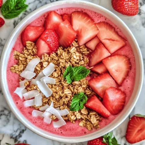 The Refreshing Watermelon and Strawberry Smoothie Bowl is not just an eye-catching dish; it’s a deliciously nutritious way to start your day or refuel after a workout. Bursting with the natural sweetness of fruits and hydrating properties, this smoothie bowl is perfect for warm days or any time you crave a refreshing treat. The vibrant colors and inviting textures make it not only a treat for the palate but also a feast for the eyes. This article will provide a comprehensive guide to crafting the perfect smoothie bowl, including the benefits of the ingredients, step-by-step instructions, and creative ways to customize your bowl.