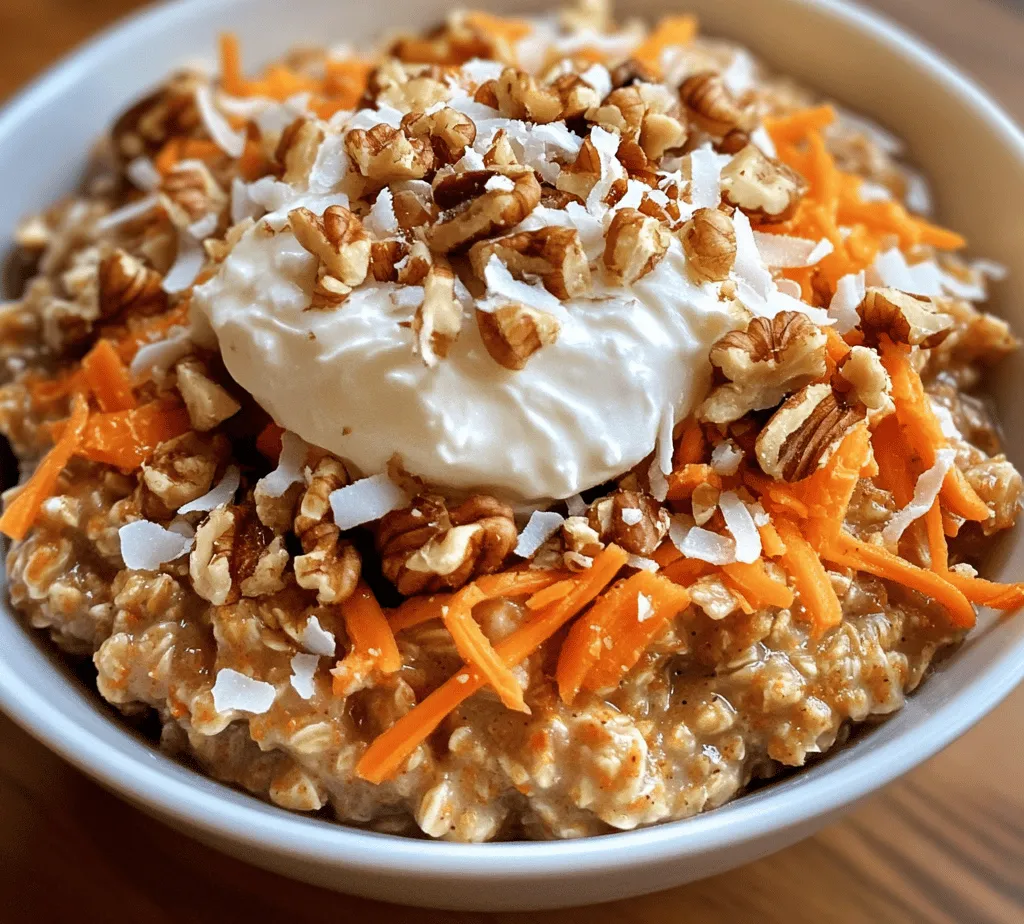 To create the perfect Carrot Cake Oatmeal Delight, it’s essential to choose high-quality ingredients that will enhance both the flavor and nutritional profile of the dish. Here, we break down each ingredient used in the recipe, explaining its role and benefits.