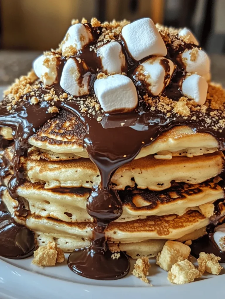 S’mores have long been a cherished treat, evoking nostalgia and warm memories of summer nights spent around a crackling campfire. This classic combination of gooey marshmallows, rich chocolate, and crunchy graham crackers captures the essence of indulgence in each bite. Now, imagine taking this beloved dessert and transforming it into a breakfast sensation. Enter S’mores Pancakes – a delightful twist that brings the comforting flavors of s’mores to your morning table. These pancakes not only satisfy your sweet tooth but also provide a unique experience that blurs the lines between breakfast and dessert.