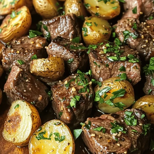 What makes this dish so appealing? For starters, it's incredibly versatile. Whether you're cooking for a family, hosting friends, or preparing a romantic dinner for two, garlic butter steak bites and potatoes are sure to impress. The dish is not only quick to prepare—taking around 30 minutes from start to finish—but it also delivers on flavor, with each bite bursting with the savory richness of garlic and butter.
