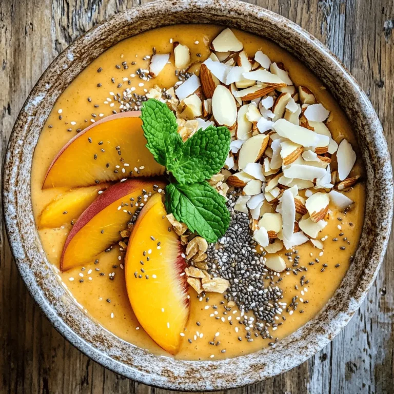 To create a truly delicious Summer Bliss Peach Smoothie Bowl, it's essential to understand the role and benefits of each ingredient. Here’s a closer look at the key components that make this smoothie bowl a nutritious powerhouse.
