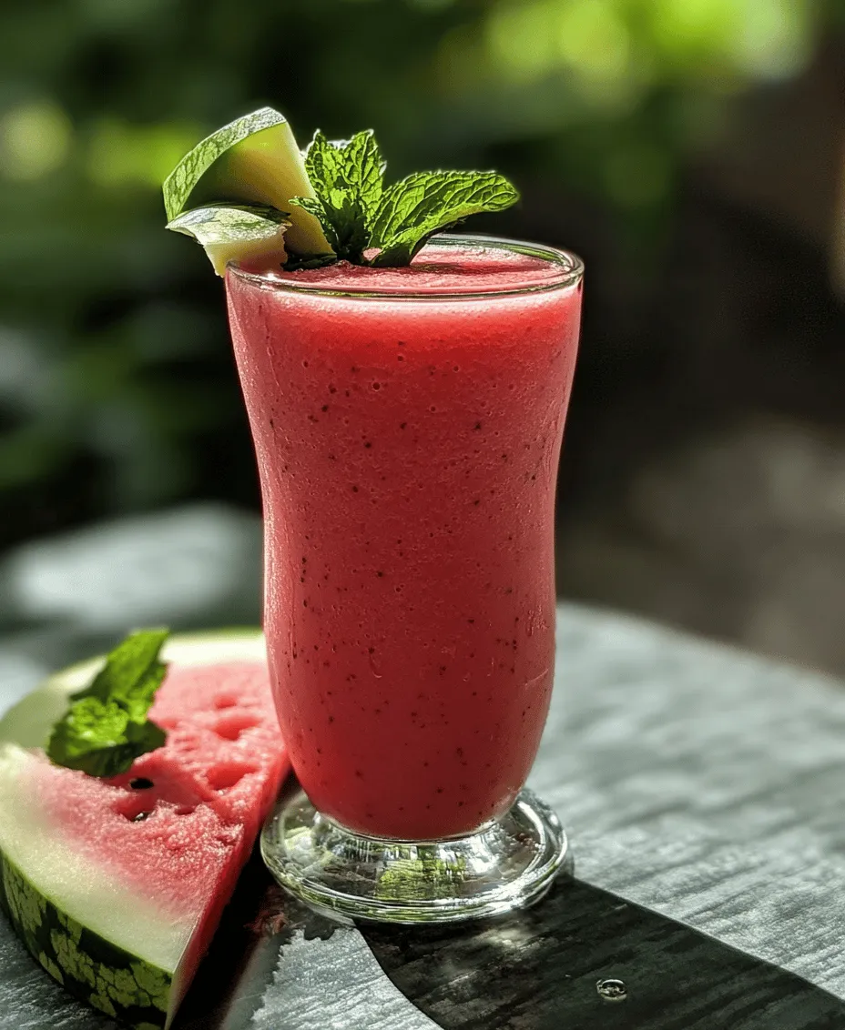 In recent years, smoothies have risen to prominence as a go-to healthy beverage choice for those seeking a quick and nutritious option to fuel their day. They serve as an excellent way to incorporate fruits, vegetables, and even superfoods into your diet, making them popular among health enthusiasts and casual drinkers alike. Among the myriad smoothie options available, the refreshing watermelon smoothie with coconut water stands out as a delightful blend that captures the essence of summer in every sip.