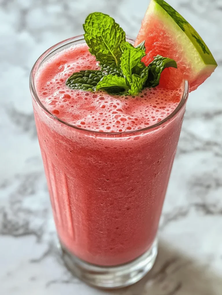 In recent years, smoothies have risen to prominence as a go-to healthy beverage choice for those seeking a quick and nutritious option to fuel their day. They serve as an excellent way to incorporate fruits, vegetables, and even superfoods into your diet, making them popular among health enthusiasts and casual drinkers alike. Among the myriad smoothie options available, the refreshing watermelon smoothie with coconut water stands out as a delightful blend that captures the essence of summer in every sip.