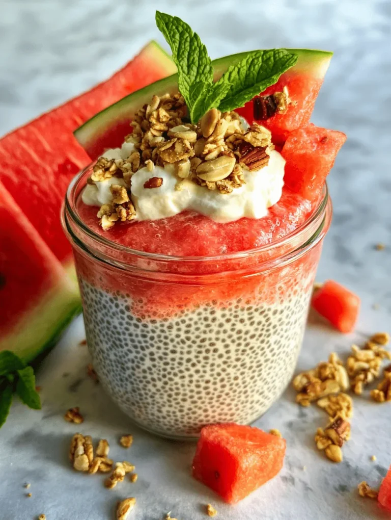 In recent years, chia pudding has surged in popularity as a go-to breakfast option, and for good reason. This versatile dish not only tantalizes the taste buds but also packs a nutritional punch that sets a positive tone for the day ahead. Chia seeds are a remarkable superfood, rich in omega-3 fatty acids, protein, and dietary fiber, making them an excellent choice for anyone looking to improve their health and vitality. When combined with other wholesome ingredients, such as the refreshing and hydrating watermelon, chia pudding transforms into a delightful breakfast jar that will not only nourish your body but also uplift your mood.