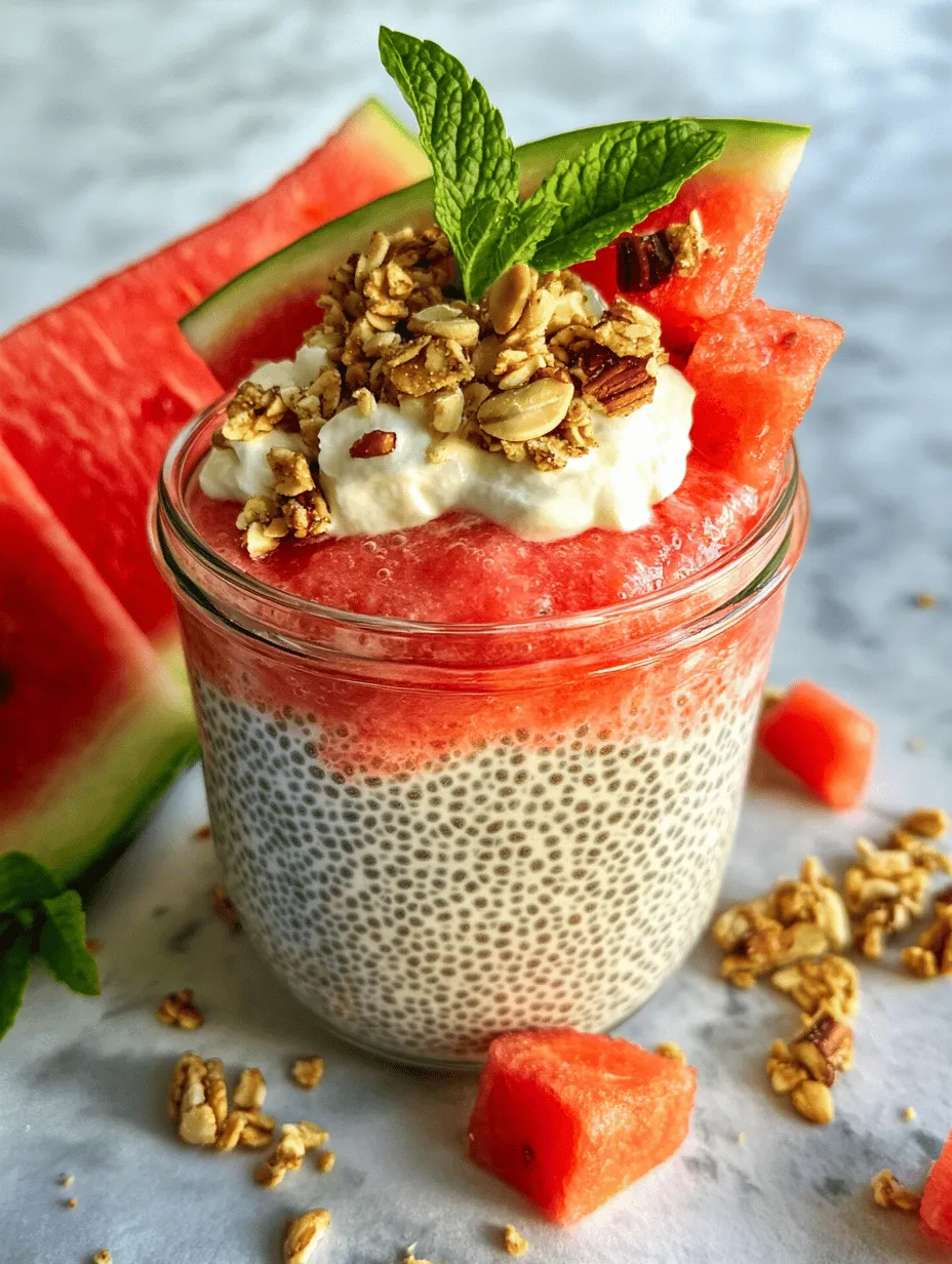 In recent years, chia pudding has surged in popularity as a go-to breakfast option, and for good reason. This versatile dish not only tantalizes the taste buds but also packs a nutritional punch that sets a positive tone for the day ahead. Chia seeds are a remarkable superfood, rich in omega-3 fatty acids, protein, and dietary fiber, making them an excellent choice for anyone looking to improve their health and vitality. When combined with other wholesome ingredients, such as the refreshing and hydrating watermelon, chia pudding transforms into a delightful breakfast jar that will not only nourish your body but also uplift your mood.