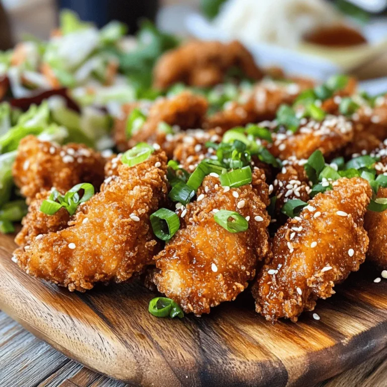 The star of the show in Crispy Bang Bang Chicken is, of course, the chicken itself. For this recipe, boneless, skinless chicken breasts are the preferred choice. This cut of meat is not only convenient but also ensures a tender and juicy outcome. The absence of bones means that the chicken cooks evenly and is easy to handle, making it a practical option for both cooking and eating.