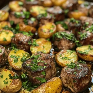 If you're searching for a dish that beautifully combines rich flavors with effortless preparation, look no further than savory butter steak bites paired with garlic herb potatoes. This mouthwatering recipe strikes the perfect balance between indulgence and simplicity, making it ideal for both casual family dinners and special gatherings. Imagine tender, juicy pieces of sirloin steak sautéed in a luscious butter sauce, complemented by the aromatic essence of garlic and fresh herbs. This delightful combination creates a satisfying meal that will leave everyone at the table raving about your culinary prowess.