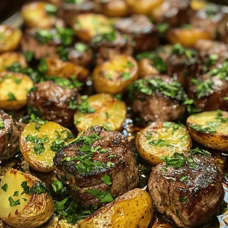 If you're searching for a dish that beautifully combines rich flavors with effortless preparation, look no further than savory butter steak bites paired with garlic herb potatoes. This mouthwatering recipe strikes the perfect balance between indulgence and simplicity, making it ideal for both casual family dinners and special gatherings. Imagine tender, juicy pieces of sirloin steak sautéed in a luscious butter sauce, complemented by the aromatic essence of garlic and fresh herbs. This delightful combination creates a satisfying meal that will leave everyone at the table raving about your culinary prowess.