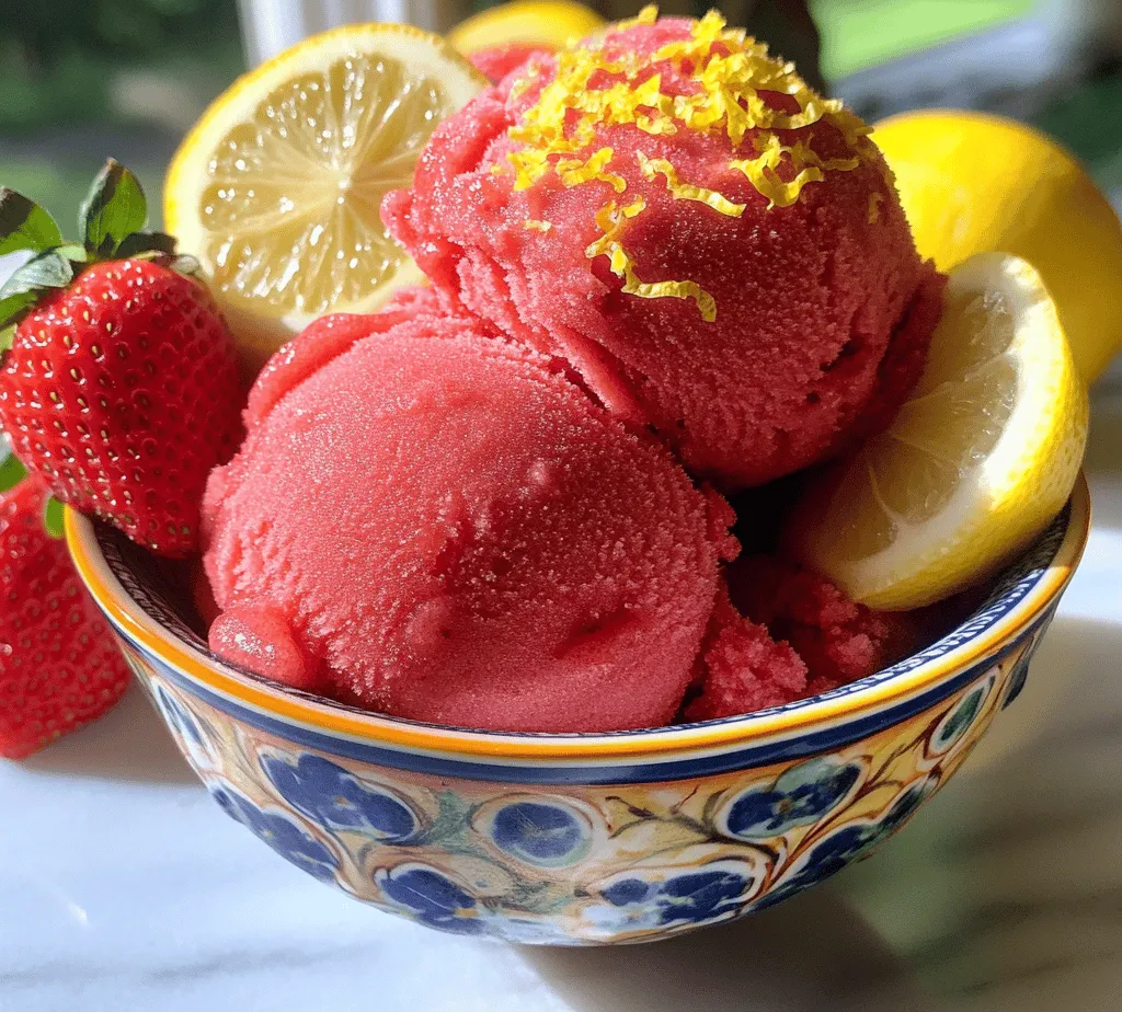 As the sun shines brighter and the temperatures rise, nothing quite beats the allure of a cool, refreshing treat. Enter the Refreshing Strawberry Lemon Sorbet, a delightful frozen dessert that embodies the vibrant flavors of summer. This sorbet is not just a delicious indulgence; it is also a nutritious option that showcases the natural sweetness of fresh fruits. With just a handful of simple ingredients, you can create a sorbet that tantalizes your taste buds while nourishing your body.