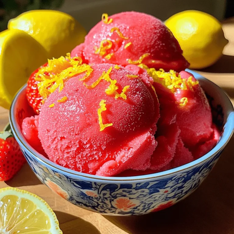 As the sun shines brighter and the temperatures rise, nothing quite beats the allure of a cool, refreshing treat. Enter the Refreshing Strawberry Lemon Sorbet, a delightful frozen dessert that embodies the vibrant flavors of summer. This sorbet is not just a delicious indulgence; it is also a nutritious option that showcases the natural sweetness of fresh fruits. With just a handful of simple ingredients, you can create a sorbet that tantalizes your taste buds while nourishing your body.