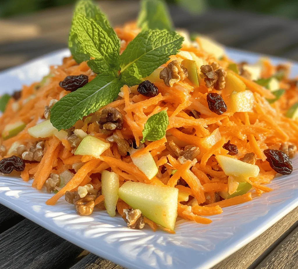 Carrots are the star of this salad, bringing a natural sweetness and satisfying crunch. These vibrant orange veggies are not just visually appealing; they are also packed with nutrients. One of the most significant health benefits of carrots is their high content of vitamin A, which is crucial for maintaining good vision, skin health, and immune function. Additionally, carrots are rich in antioxidants, such as beta-carotene, which may help reduce the risk of chronic diseases.