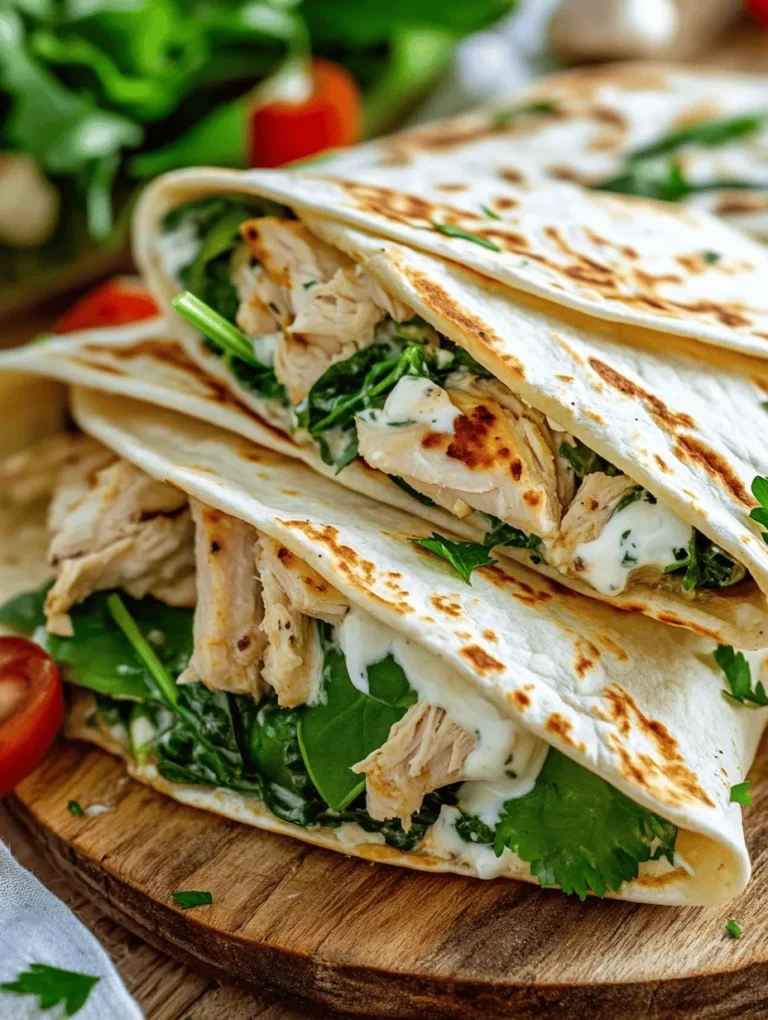 Wraps have become a staple meal option for many households, and it's easy to see why. They are incredibly versatile, allowing for a range of fillings and flavors to suit any palate. Among the myriad of wrap recipes available, Cheesy Garlic Chicken Wraps stand out as a delightful combination of savory flavors and satisfying textures. This hearty dish features tender chicken enveloped in a creamy, cheesy filling, accented by the aromatic essence of garlic and the freshness of herbs.