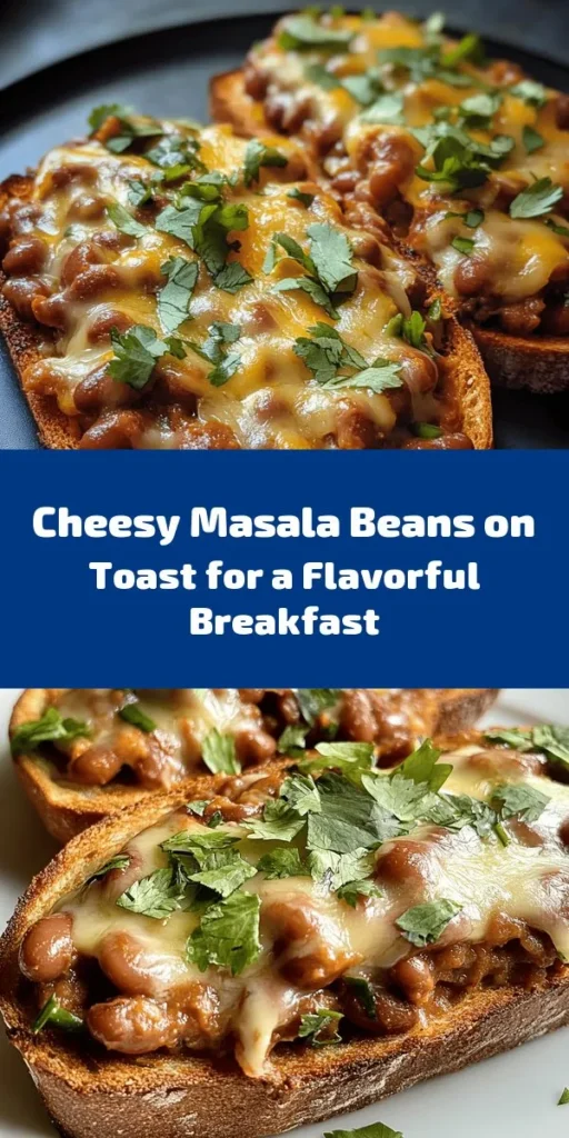 Savor the deliciousness of Cheesy Masala Beans on Toast, a quick and satisfying meal that's perfect for any time of day! Loaded with fragrant spices, kidney beans, and gooey cheese, this easy recipe combines Indian flavors with a classic favorite. With just 15 minutes of prep and 30 minutes total, you can enjoy crispy bread topped with a spicy, cheesy bean mixture, finished with a sprinkle of fresh cilantro. Perfect for a cozy meal at home!