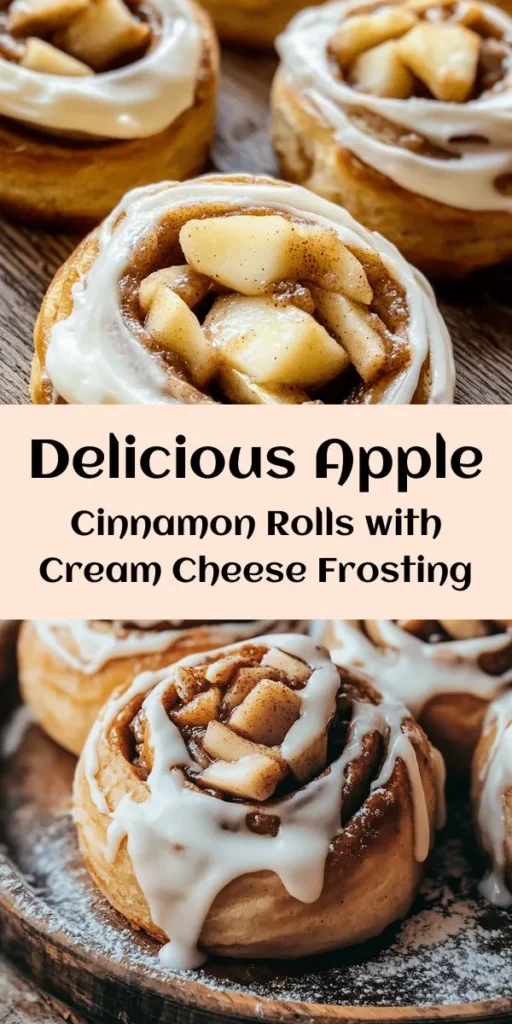 Indulge in the ultimate treat with these Irresistible Apple Cinnamon Rolls topped with creamy cream cheese frosting! Perfect for breakfast or dessert, this recipe combines warm cinnamon rolls filled with sweet, diced apples and a delicious icing that takes them to the next level. Get ready to impress your family and friends with this heavenly dish that's sure to become a favorite. Easy to follow and guaranteed to satisfy your sweet tooth!