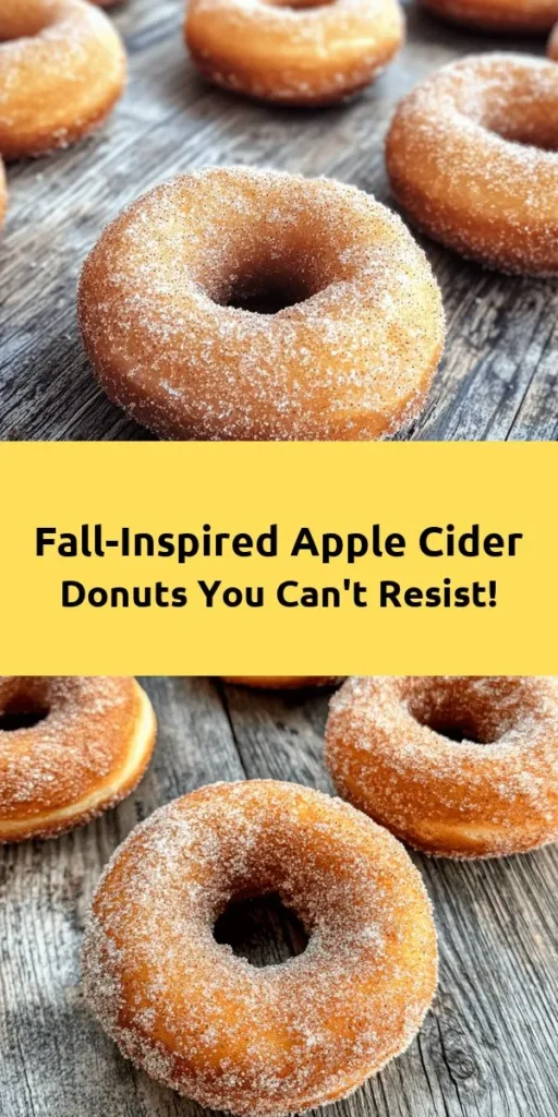 Savor the taste of fall with these irresistible apple cider donuts! Made with reduced apple cider, these fluffy treats are spiced with cinnamon and nutmeg, then rolled in a delicious cinnamon sugar coating. Perfect for breakfast or a sweet snack, they come together in just 30 minutes. Your house will smell amazing as they bake, making them an instant favorite. Gather your ingredients and indulge in these warm, delightful donuts that celebrate the season!