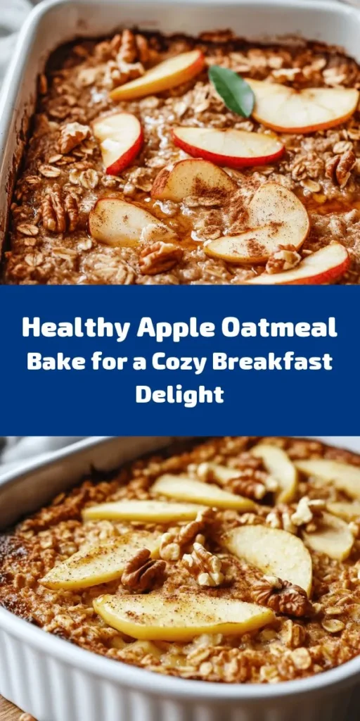 Start your mornings off right with this delightful Healthy Apple Oatmeal Breakfast Bake! Packed with rolled oats, diced apples, and the sweetness of maple syrup, this recipe is both nutritious and delicious. It’s easy to prepare and bakes to perfection in just 35-40 minutes. Top with fresh apple slices and nuts for added crunch, and enjoy it warm with a drizzle of maple syrup or a dollop of yogurt. Perfect for meal prep or a cozy breakfast treat!
