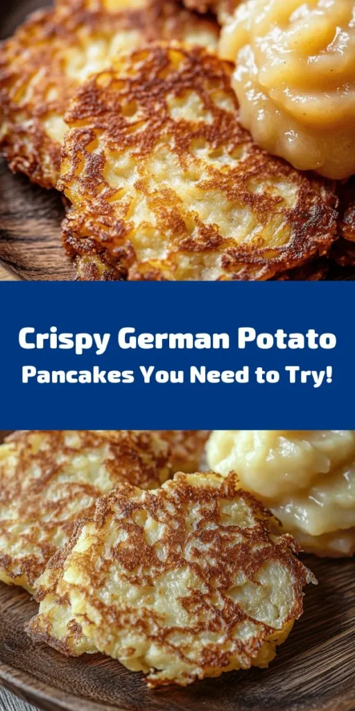 Create a taste of Germany in your kitchen with these crispy Kartoffelpuffer, authentic German potato pancakes! Made with just a few simple ingredients—starchy potatoes, onion, eggs, and a touch of flour—these golden-brown delights are easy to whip up and perfect for any meal. Serve them warm with applesauce or sour cream for a delicious treat. Ideal for sharing with family or impressing guests, they bring a delightful crunch to your table!